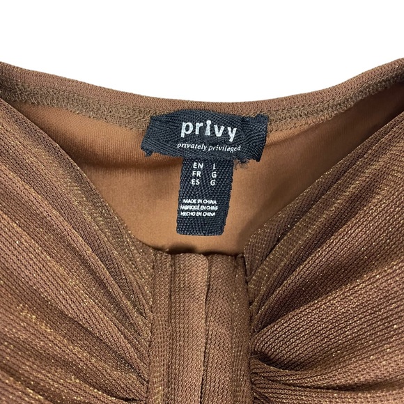 ⭐️2/$20 Privy Privately Privileged Toffee Sparkle Ruched Bustier Corset Top - Picture 7 of 11